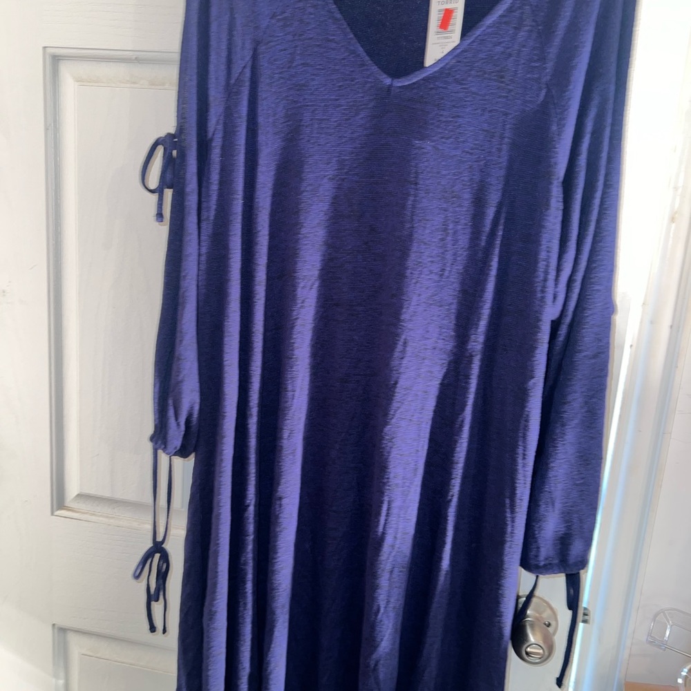 Torrid blueish-purple dress Long Sleeve Dress